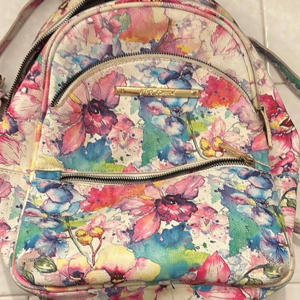 Betsey Johnson Multicolor Floral Backpack